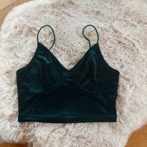 Green Velvet bralette